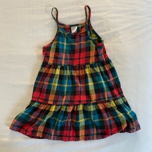 EUC Hanna Andersson cotton plaid flannel dress size 120 cm 6-7